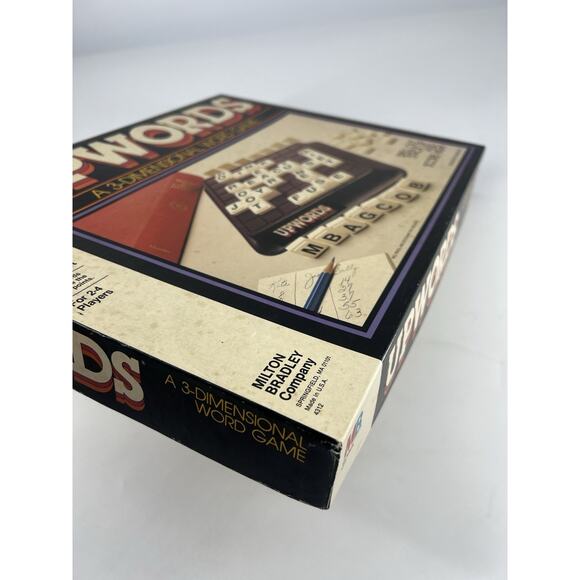 Milton Bradley Upwords A 3-Dimensional Word Game 1983 Vintage In Box Directions - Picture 11 of 11